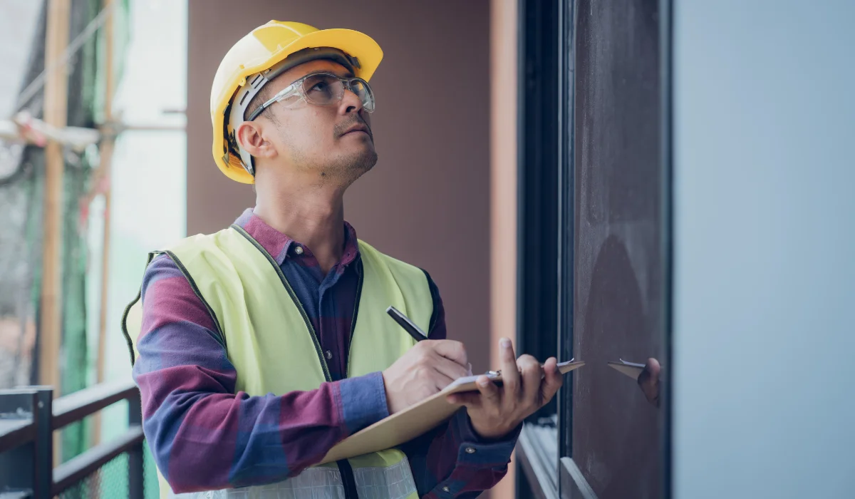 Interior assessment during a condo apartment inspection in Hamilton