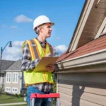 Home inspector standing outside a Canadian home in Brampton